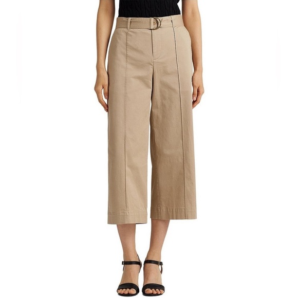 Lauren Ralph Lauren wide leg belted Capri SZ 6 - Picture 2 of 8